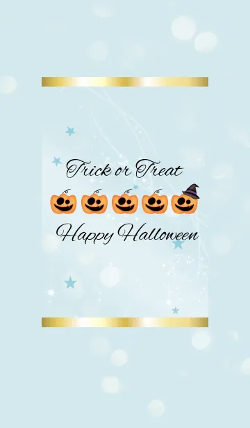 [LINE着せ替え] 青 ブルー / ハッピーハロウィンの画像1