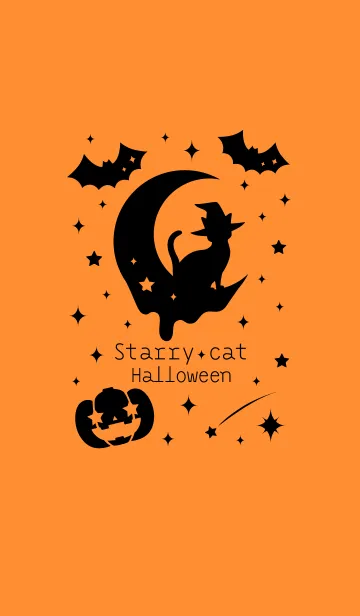 [LINE着せ替え] Starry cat "Halloween"の画像1