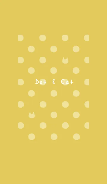 [LINE着せ替え] ドットたまにネコ*黄の画像1