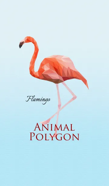 [LINE着せ替え] ANIMAL POLYGON [Flamingo]の画像1