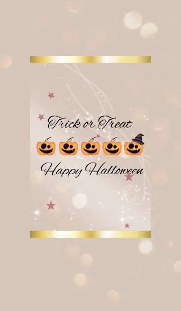 [LINE着せ替え] ベージュ＆ボルドー / ハッピーハロウィンの画像1