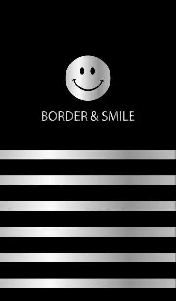 [LINE着せ替え] BORDER ＆ SMILE -SILVER-の画像1