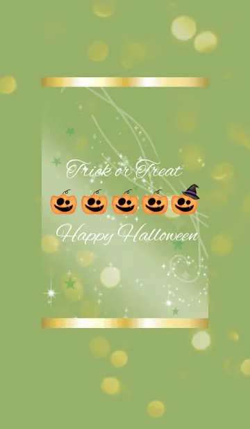 [LINE着せ替え] イエローグリーン / ハッピーハロウィンの画像1