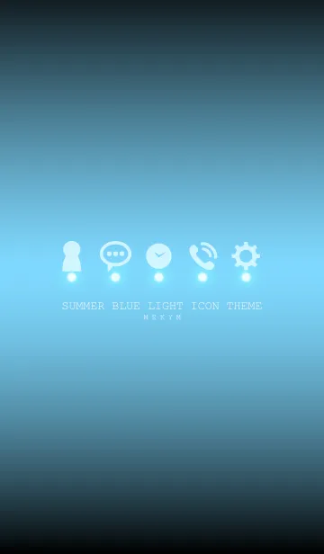 [LINE着せ替え] SUMMER BLUE LIGHT ICON THEME -MEKYM-の画像1