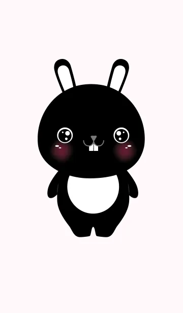 [LINE着せ替え] Face Black Rabbit Theme (jp)の画像1