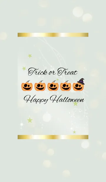 [LINE着せ替え] ブルーグリーン 青緑 / ハッピーハロウィンの画像1