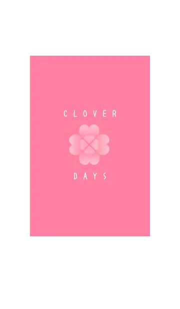 [LINE着せ替え] CLOVER DAYS PINK - Simple collection -の画像1