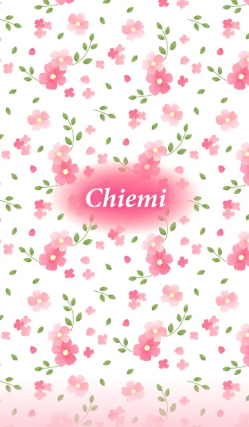 [LINE着せ替え] ちえみ専用♪Flower-pinkピンクの花柄の画像1