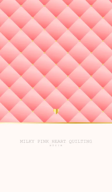 [LINE着せ替え] MILKY PINK HEART QUILTINGの画像1