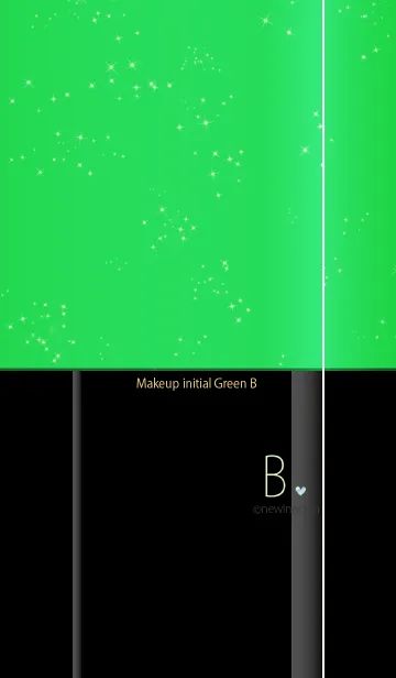 [LINE着せ替え] メークアップ イニシャル グリーン Bの画像1