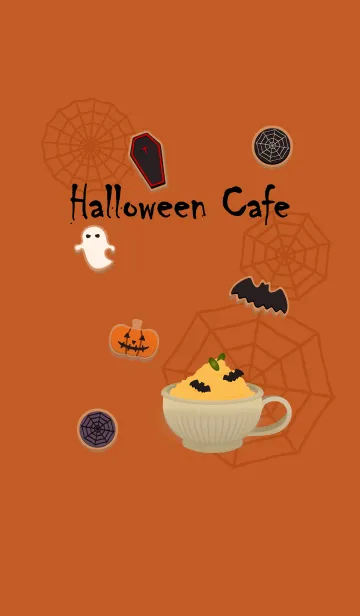 [LINE着せ替え] ハロウィンカフェ + オレンジの画像1