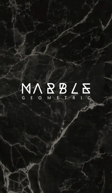 [LINE着せ替え] MARBLE(GEOMETRIC)#Black JPの画像1