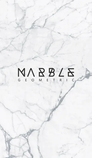 [LINE着せ替え] MARBLE(GEOMETRIC)#white JPの画像1