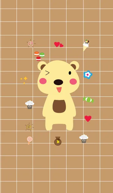 [LINE着せ替え] Cute bear theme v.16 (JP)の画像1