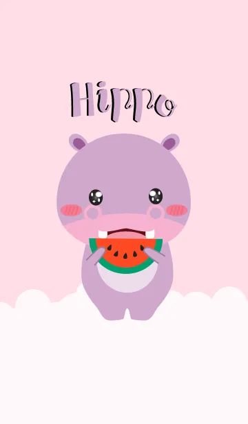 [LINE着せ替え] Simple Cute Hippo (jp)の画像1