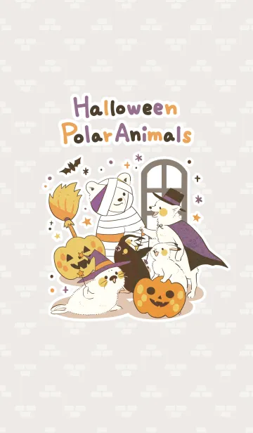 [LINE着せ替え] Halloween Polar Animalsの画像1