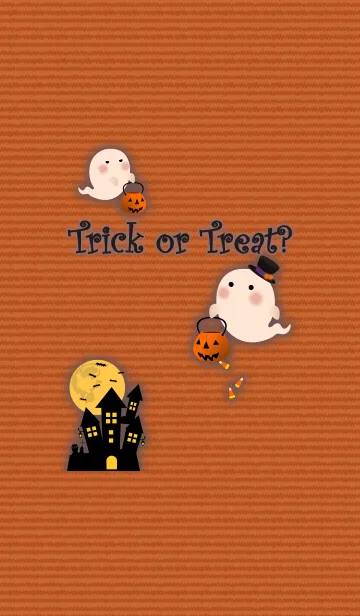 [LINE着せ替え] おばけのハロウィン + 黒の画像1