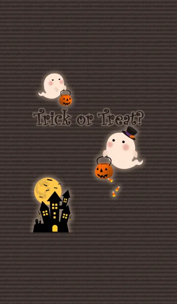 [LINE着せ替え] おばけのハロウィン + オレンジの画像1