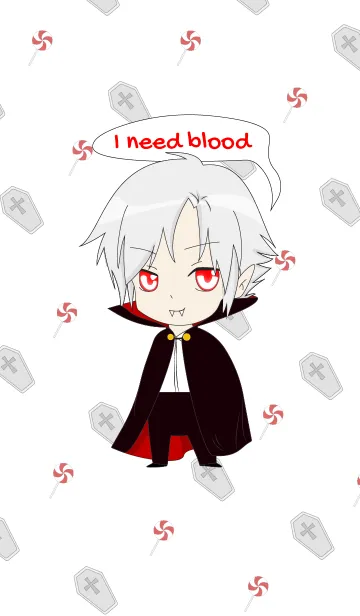 [LINE着せ替え] Vampire boy and friendsの画像1