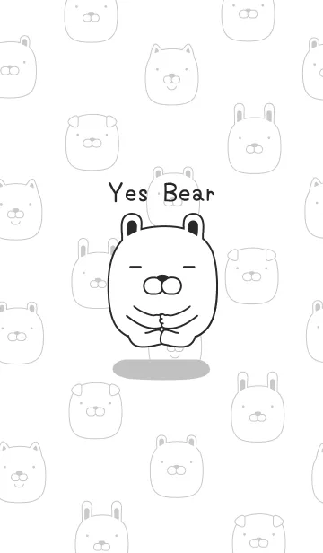 [LINE着せ替え] Yes Bear 最初のミーティングの画像1