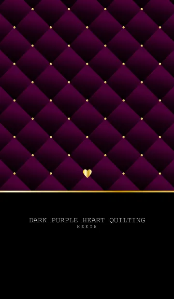 [LINE着せ替え] DARK PURPLE HEART QUILTINGの画像1