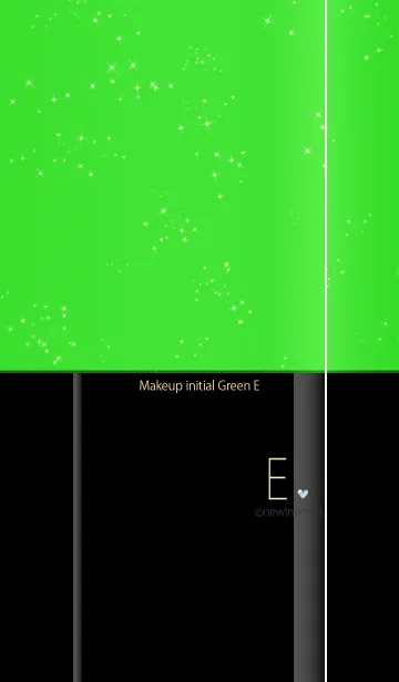 [LINE着せ替え] メークアップ イニシャル グリーン Eの画像1