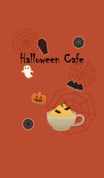 [LINE着せ替え] ハロウィンカフェ + テラコッタの画像1