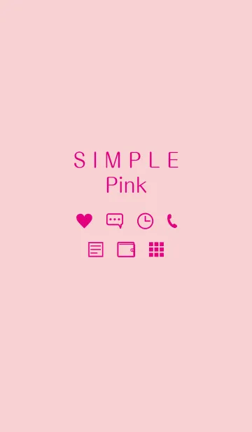 [LINE着せ替え] SIMPLE -Pink color-*の画像1