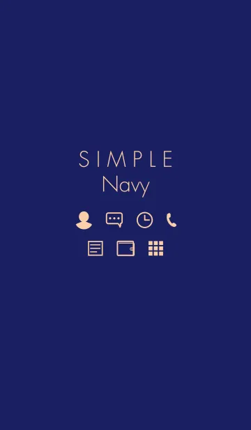 [LINE着せ替え] SIMPLE -Navy color-*の画像1