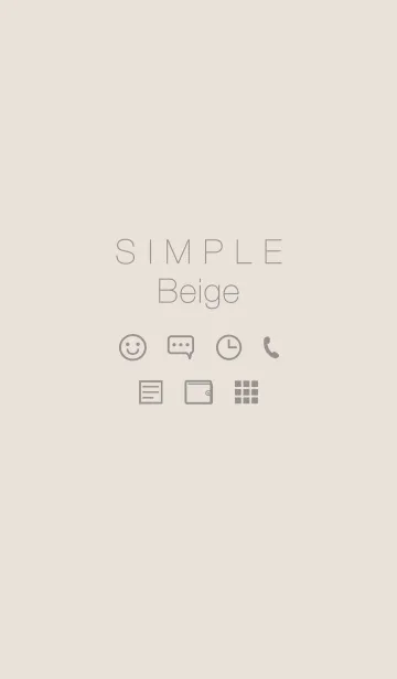 [LINE着せ替え] SIMPLE -Beige color-*の画像1