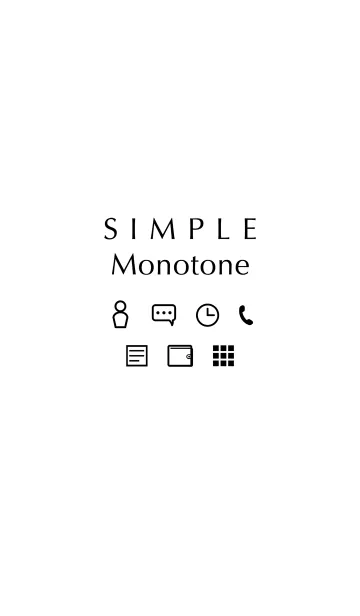 [LINE着せ替え] SIMPLE -Monotone-*の画像1