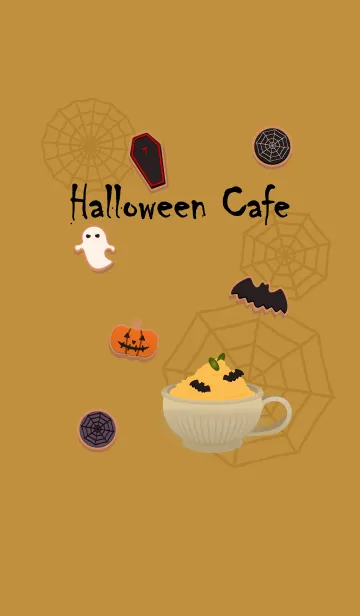 [LINE着せ替え] ハロウィンカフェ + マスタードの画像1