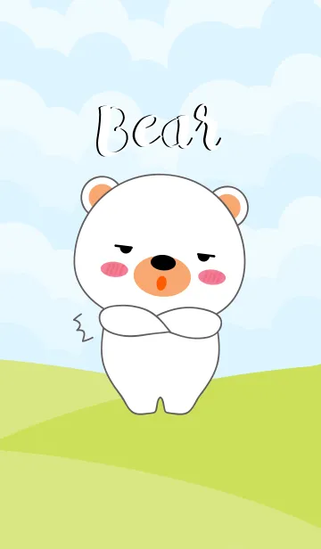 I'm Lovely White Bear Theme (jp)の着せ替えメイン画像
