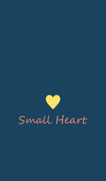 [LINE着せ替え] Small Heart *Navy+Yellow2*の画像1