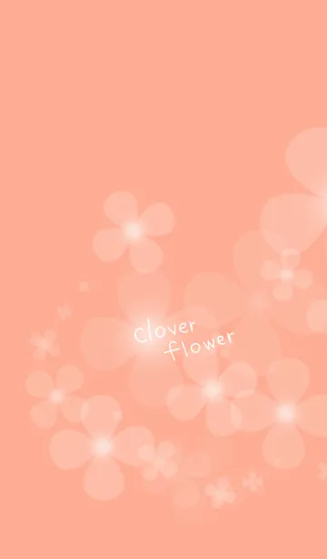 [LINE着せ替え] clover♡flower♡コーラルピンクver.の画像1