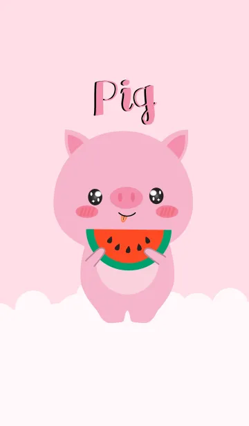 [LINE着せ替え] Simple Cute Pig (jp)の画像1