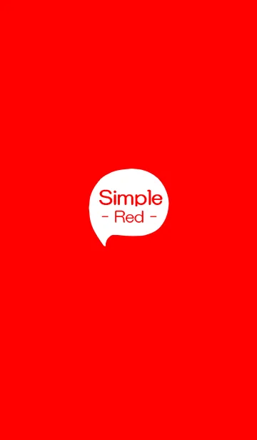 [LINE着せ替え] Simple - Red -の画像1