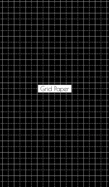 [LINE着せ替え] □方眼紙■ブラックVer.の画像1
