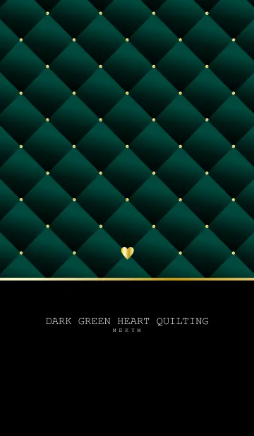 [LINE着せ替え] DARK GREEN HEART QUILTINGの画像1