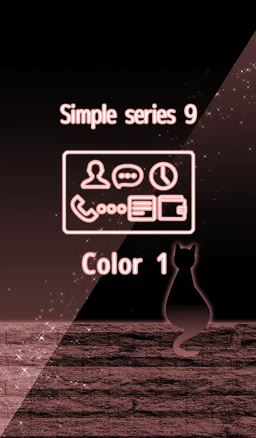 [LINE着せ替え] Simple series 9 -Color 1 - catの画像1