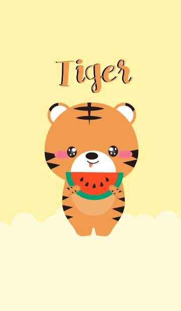 [LINE着せ替え] Simple Cute Tiger (jp)の画像1