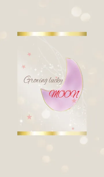 [LINE着せ替え] ベージュピンク / 女性運をUPする水彩の月の画像1