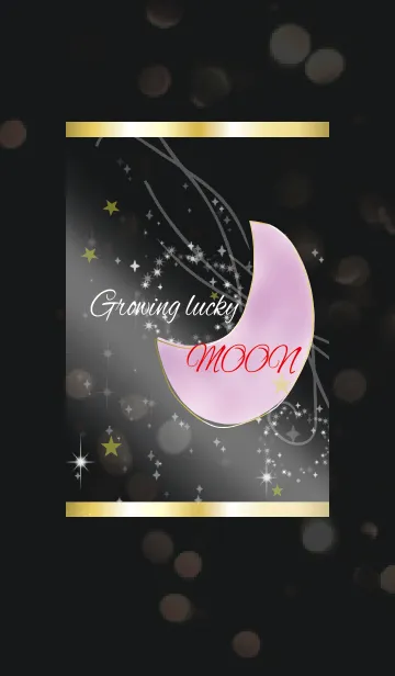 [LINE着せ替え] 黒＆黄色 / 女性運をUPする水彩の月の画像1