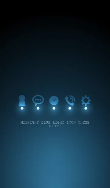 [LINE着せ替え] MIDNIGHT BLUE LIGHT ICON THEMEの画像1