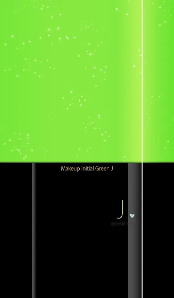 [LINE着せ替え] メークアップ イニシャル グリーン Jの画像1