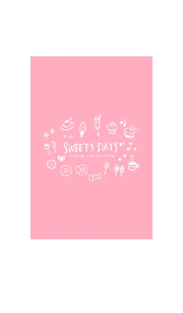 [LINE着せ替え] SWEETS DAYS PINK - Simple collection -の画像1