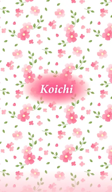 こういち専用♪Flower-pinkピンクの花柄の着せ替えメイン画像