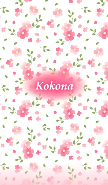 ここな専用♪Flower-pinkピンクの花柄の着せ替えメイン画像