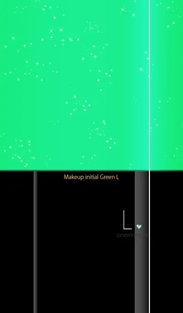 [LINE着せ替え] メークアップ イニシャル グリーン Lの画像1
