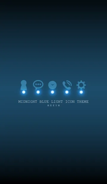 [LINE着せ替え] MIDNIGHT BLUE LIGHT ICON THEME -MEKYM-の画像1